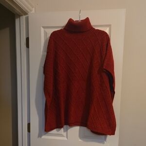 LOFT Rich Red Cowl Neck Sweater